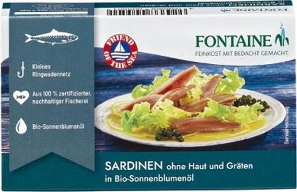 Produktfoto zu Sardinenfilets in Bio-Sonnenblumenöl, 120g