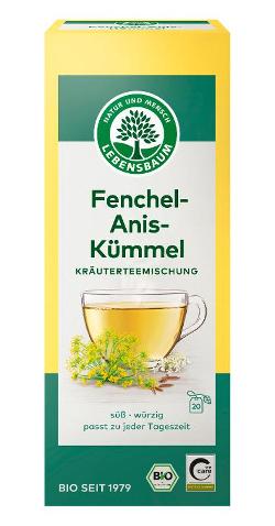 Fenchel-Anis-Kümmel Tee im Beutel, 20x2,5g