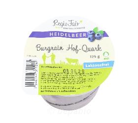 Burgrain laktosefrei Quark Heidelbeer 125 g, Mindestbestellmenge 2 Stück