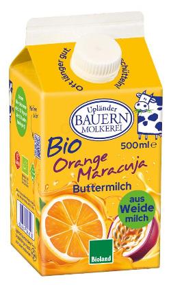 Upländer Molkerei Buttermilch Orange-Maracuja - 500ml