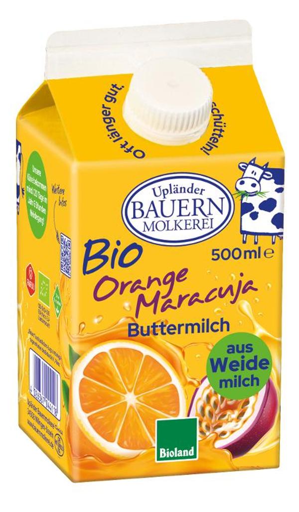 Produktfoto zu Upländer Molkerei Buttermilch Orange-Maracuja - 500ml