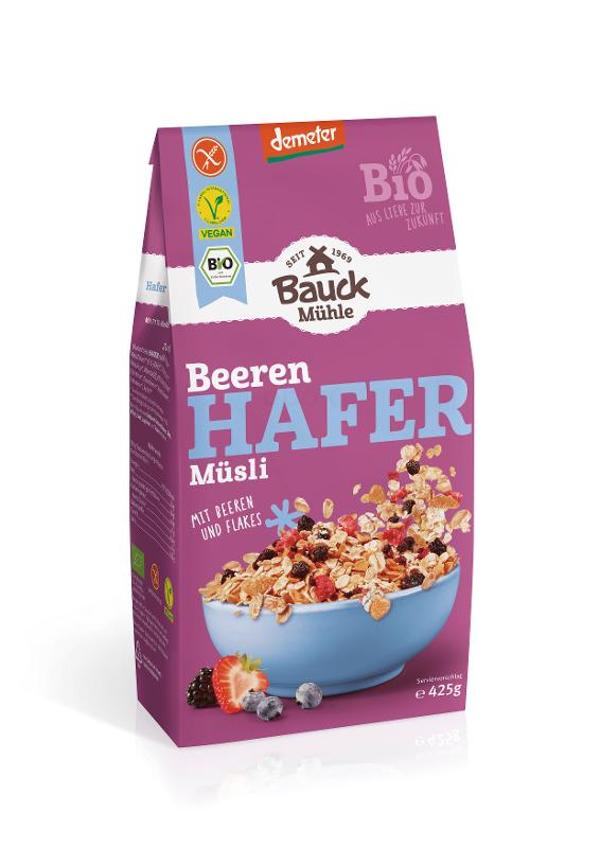 Produktfoto zu Bauckhof Hafermüsli mit Beeren glutenfrei - 425g