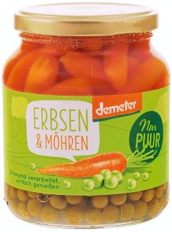 Nur Puur Erbsen & Möhren - 350g