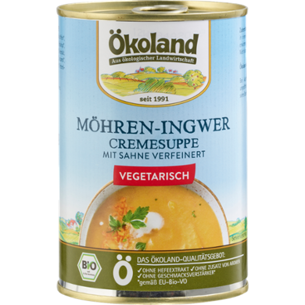 Produktfoto zu Ökoland Möhren-Ingwer Cremesuppe - 400g