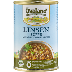 Ökoland Linsensuppe mit Würstchen - 400g