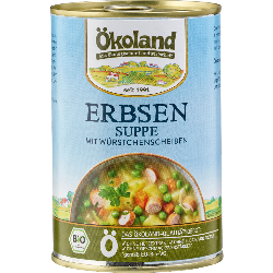 Ökoland Erbsensuppe mit Würstchen - 400g