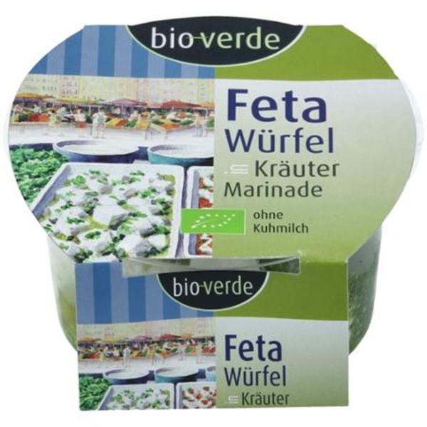 Produktfoto zu bio-verde Feta-Würfel mit Kräutern - 125 g