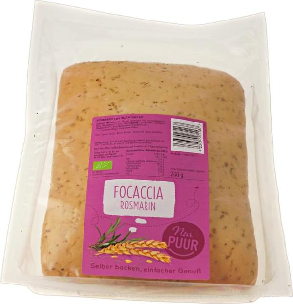 Produktfoto zu Nur Puur Focaccia Rosmarin - 200 g