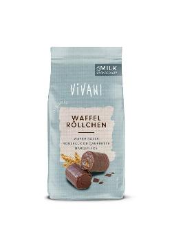 Vivani Waffelröllchen Vollmilch - 125 g