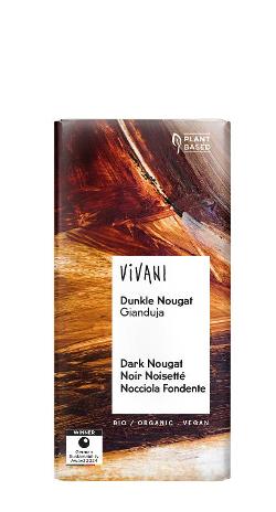 Vivani Dunkle Nougat - 100g