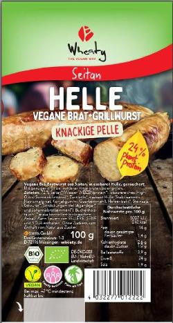 Wheaty Helle Bratwurst - 100g (5 Stück)