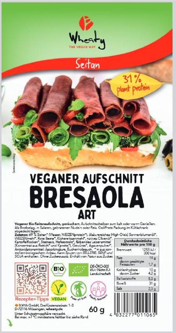 Produktfoto zu Wheaty veganer Aufschnitt Bresaola Art - 60g