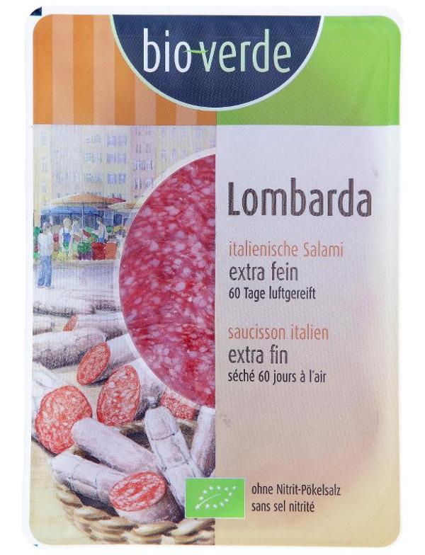 Produktfoto zu Bio Verde Lombarda Salami Aufschnitt - 80g