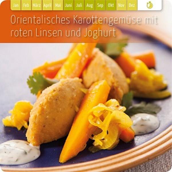 Produktfoto zu Orientalisches Karottengemüse mit roten Linsen & Joghurt