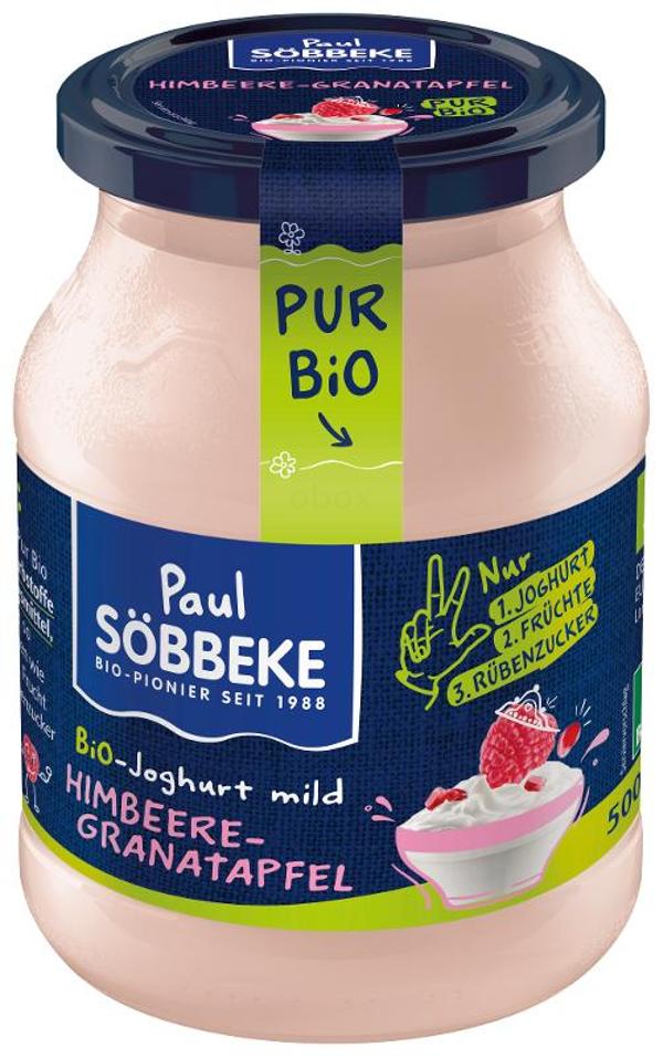 Produktfoto zu Söbbeke Joghurt Pur Bio Himbeere-Granatapfel, 3,8% - 500g