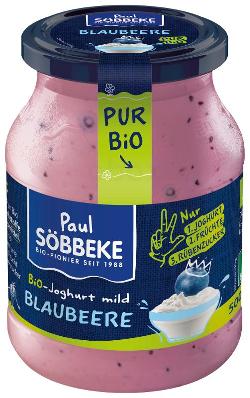 Söbbeke Joghurt Pur Bio Blaubeere, 3,8% - 500g