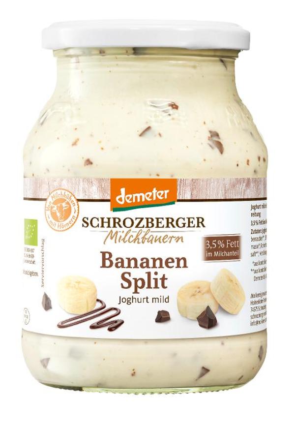 Produktfoto zu Schrozberger Joghurt Bananensplit 3,5% - 500g
