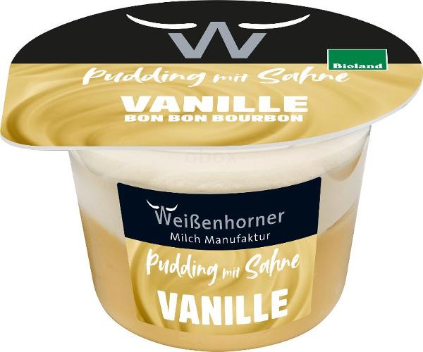 Produktfoto zu Weißenhorner Vanille-Pudding mit Sahne - 175g
