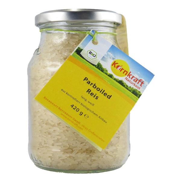 Produktfoto zu Kornkraft Parboiled Reis, weiß - 420g