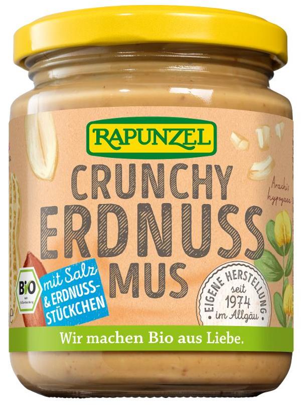 Produktfoto zu Rapunzel Erdnussmus Crunchy mit Salz - 250g