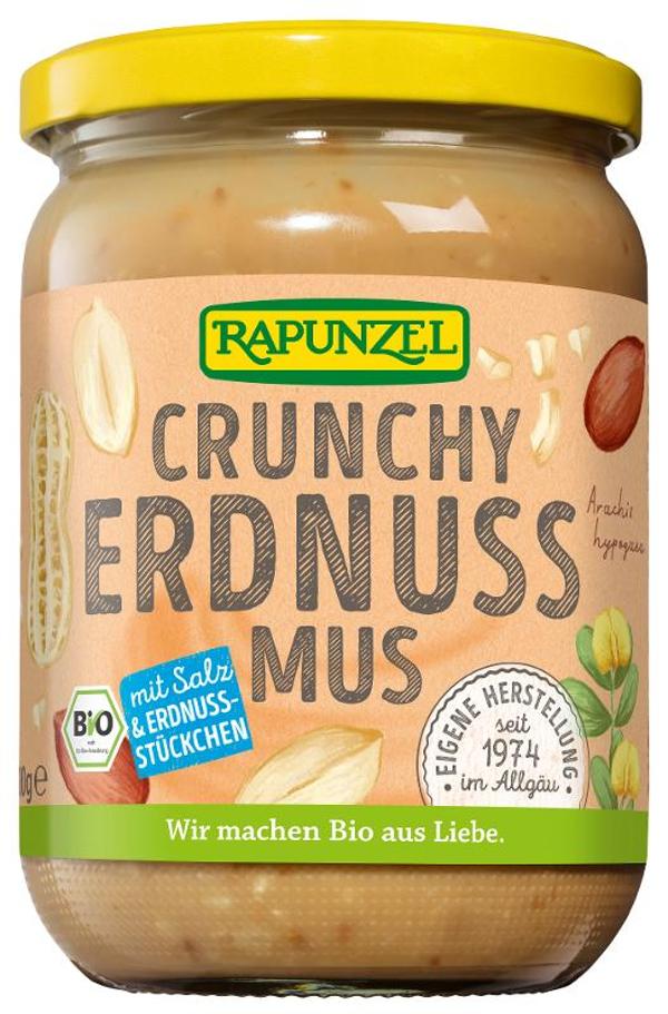 Produktfoto zu Rapunzel Erdnussmus Crunchy mit Salz - 500g