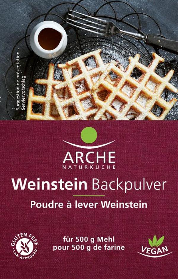 Produktfoto zu Arche Weinstein Backpulver, 3 x 18g