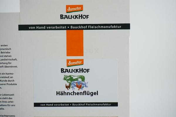 Produktfoto zu Bauckhof Hähnchenflügel ungewürzt - 4 Stück