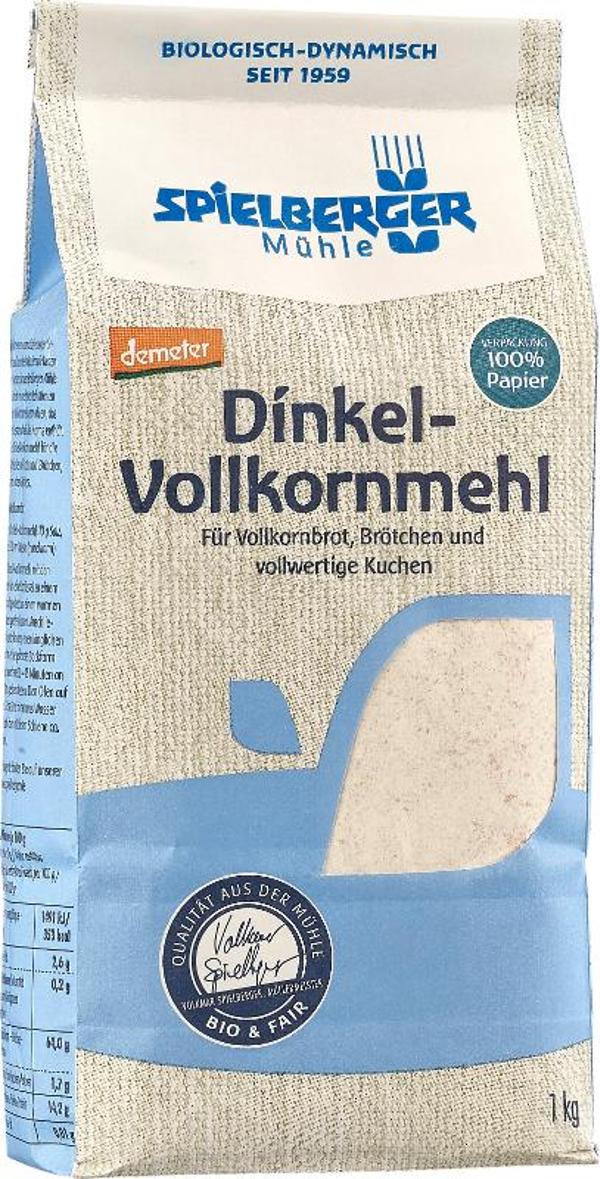 Produktfoto zu Spielberger Vollkorn Dinkelmehl, Demeter - 1kg