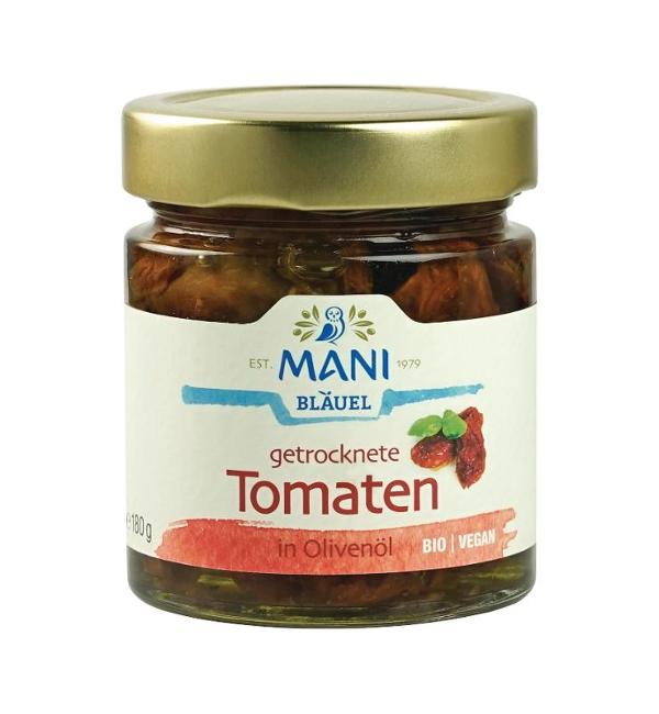Produktfoto zu Mani Bläuel Getrocknete Tomaten in Olivenöl - 180g