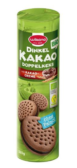 Wikana Dinkel Kakao Doppelkeks mit Kakaocreme - 320 g