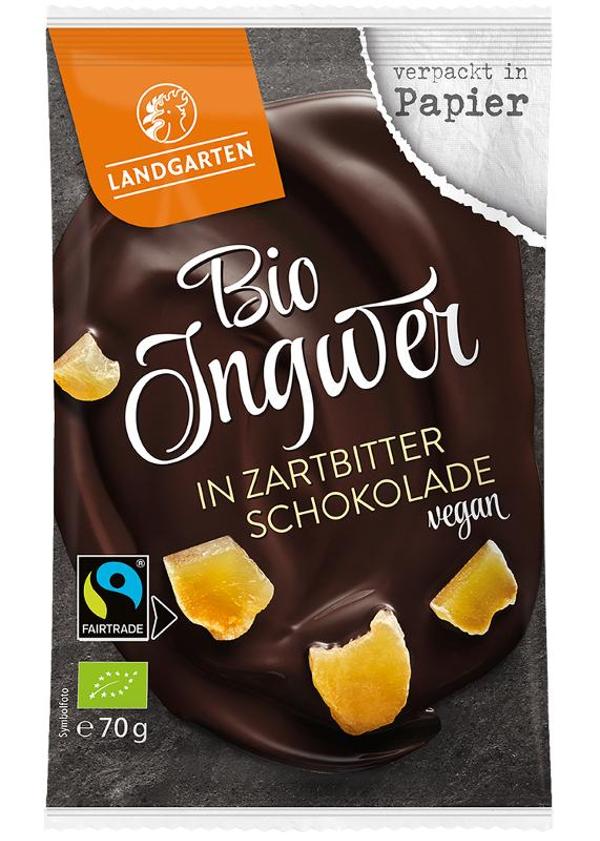 Produktfoto zu Landgarten Ingwer in Zartbitter Schokolade - 70g