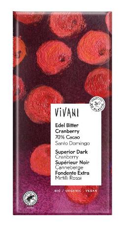 Vivani Edel Bitter Cranberry - 100g
