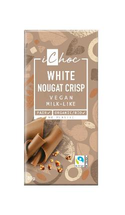 iChoc White Nougat Crisp Rice Choc - 80g