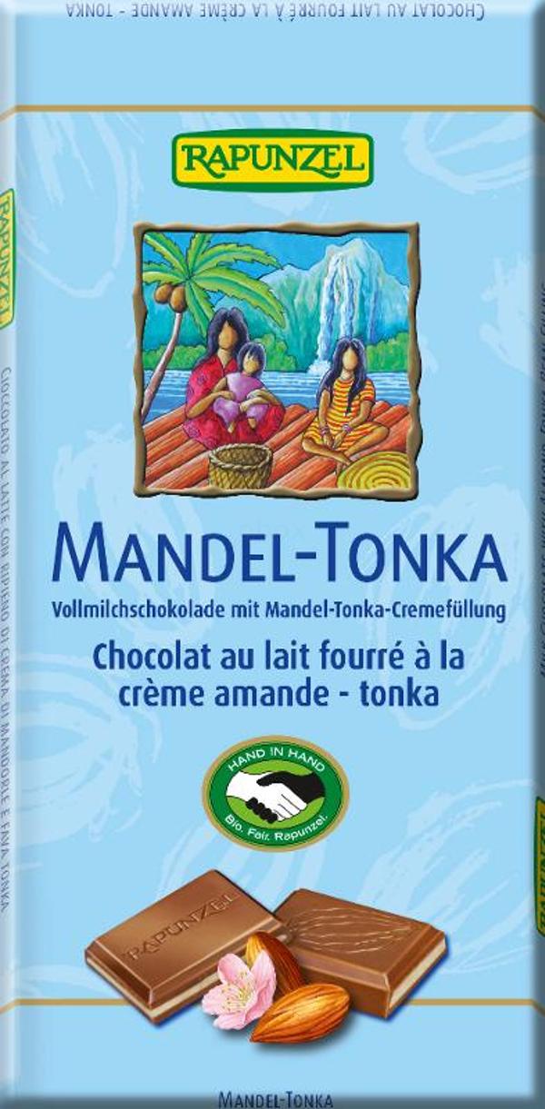 Produktfoto zu Rapunzel Vollmilch Schokolade Mandel-Tonka - 100g