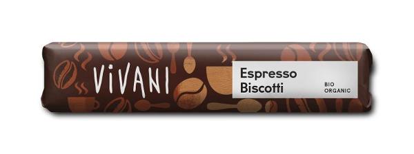 Produktfoto zu Vivani Schokoriegel Espresso Biscotti - 40g