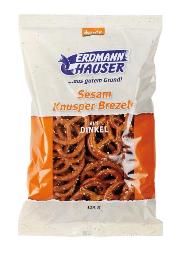 Produktfoto zu Erdmann Hauser Knusperbrezel Dinkel mit Sesam - 125g