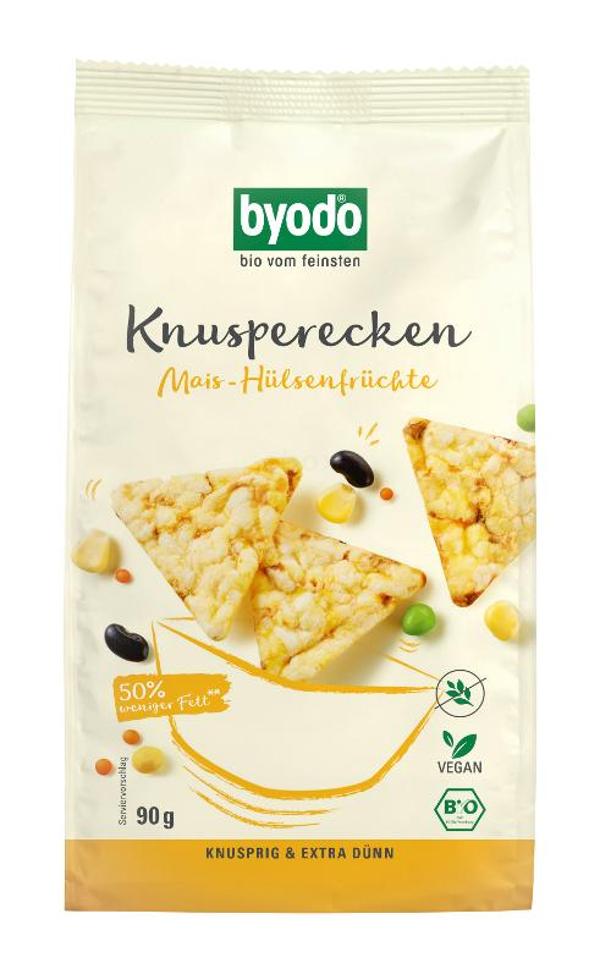 Produktfoto zu Byodo Knusperecken Mais Hülsenfrüchte - 90g