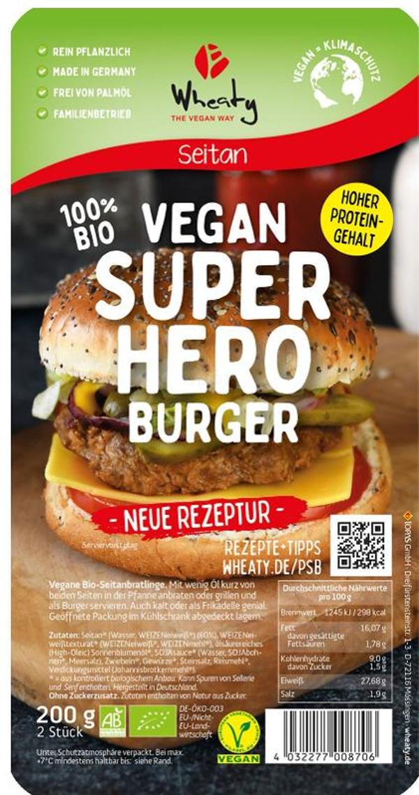 Produktfoto zu Wheaty Veganer Superhero Burger - 200g