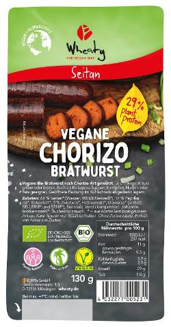 Wheaty Vegane Chorizo Bratwurst - 130g