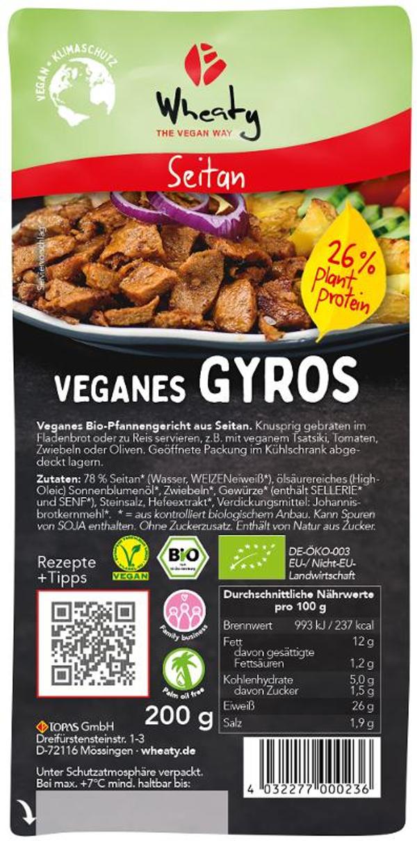 Produktfoto zu Wheaty Veganes Gyros - 200g