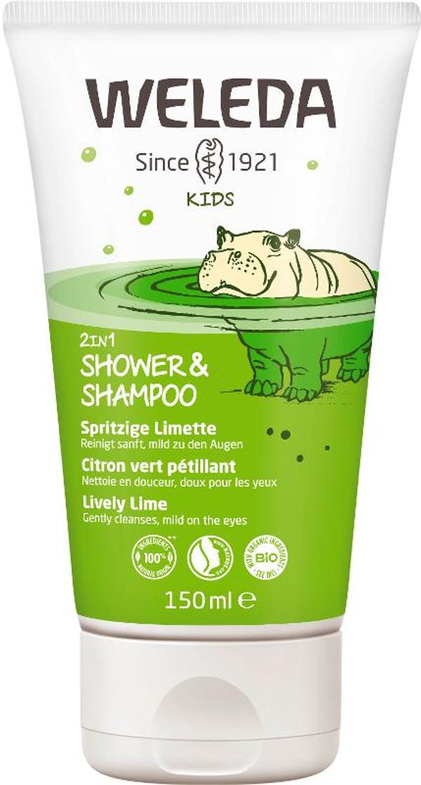 Produktfoto zu Kids 2 in1 Shower & Shampoo Limette - 150ml