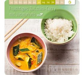 Fruchtiges Zucchini-Curry mit Jasminreis