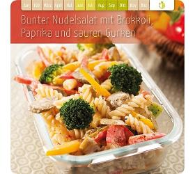 Bunter Nudelsalat mit Brokkoli, Paprika & Sauren Gurken