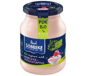 Söbbeke Joghurt Pur Bio Himbeere-Granatapfel, 3,8% - 500g