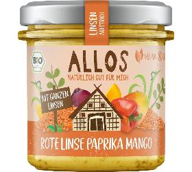 Allos Linsenaufstrich Rote Linse Paprika Mango - 140g