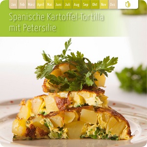 Spanische Kartoffeltortilla mit Petersilie