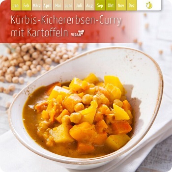 Kürbis-Kichererbsen-Curry mit Kartoffeln