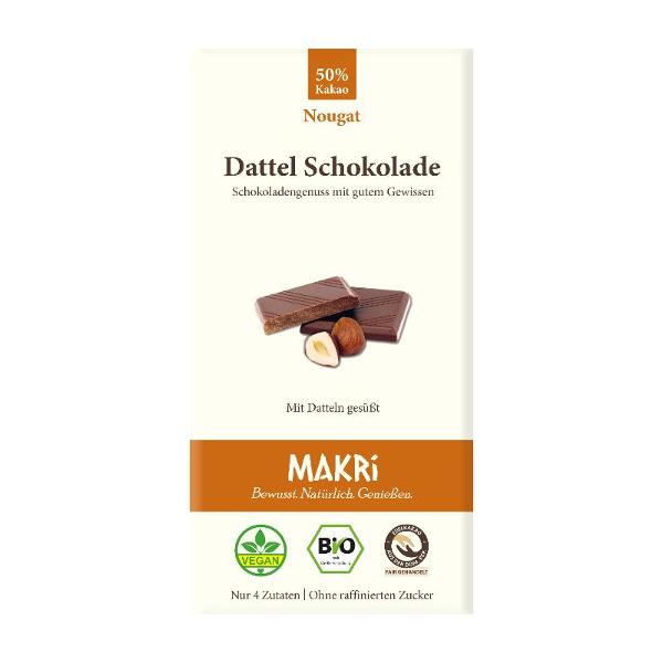 Produktfoto zu Dattel Schokolade Nougat 50%