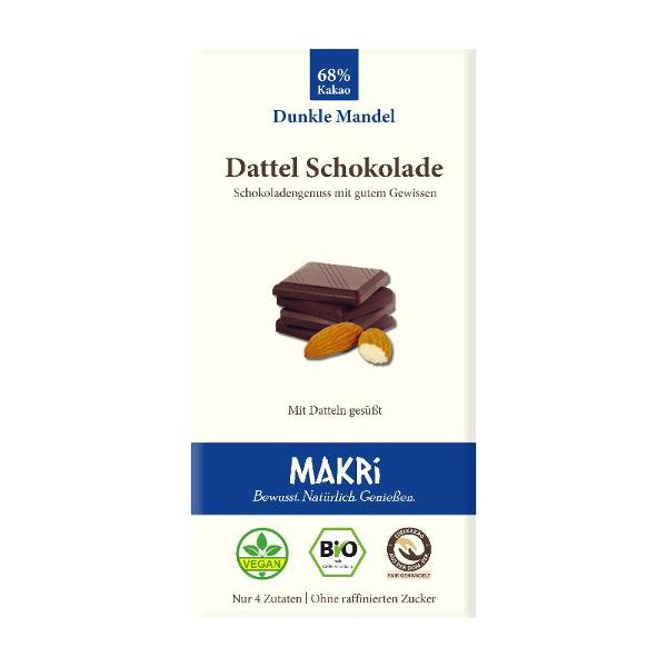 Produktfoto zu Dattel Schokolade Dunkle Mandel