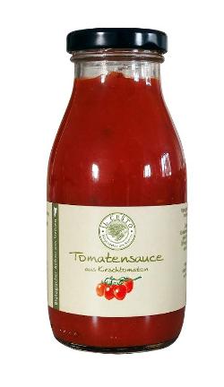 Tomatensauce aus Kirschtomaten natur mit Basilikum